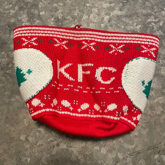 KFC Finger Lickin Chicken Mitten Bucket Hugger Ugly Christmas Sweater Limited - Picture 2 of 11
